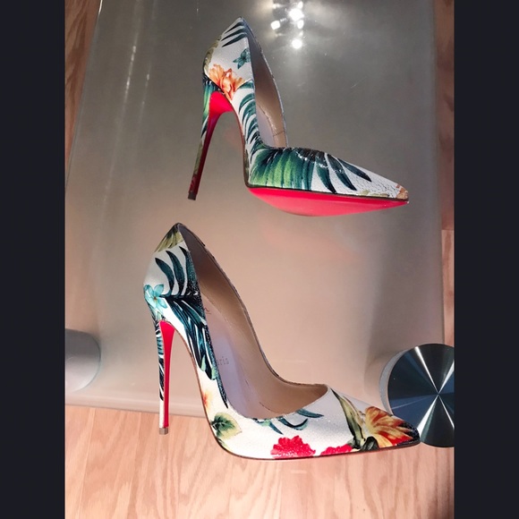 Christian Louboutin So KATE white floral pump 35.5 - Picture 4 of 8